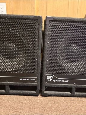 RBG-12S Portable PA Speakers — Black (Pair)